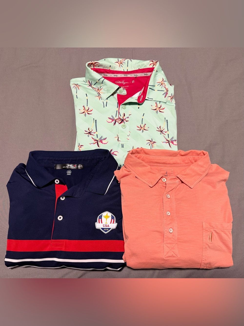 Mixed Lot Of 3 Golf Polos Walter Hagen Ralph Lauren RLX Johnnie-O Men’s XXL